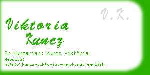 viktoria kuncz business card